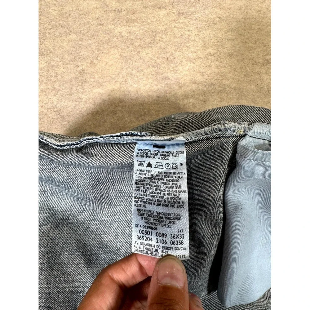 Levis‎ 501 Original Fit Straight Jeans Mens 36x32 Blue Denim Cotton Medium Wash